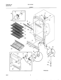 CABINET Diagram and Parts List for FFU14F3AW0  Frigidaire Freezer