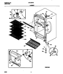 CABINET Diagram and Parts List for MFU20F3GW2  Frigidaire Freezer