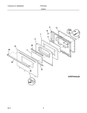DOOR Diagram and Parts List for XFEF3005LWD  Frigidaire Range