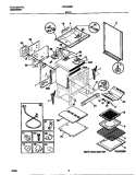 BODY Diagram and Parts List for FGF352SBDD  Frigidaire Range