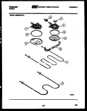 BROILER PARTS Diagram and Parts List for REG39WLL0  Frigidaire Range