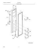 FREEZER DOOR Diagram and Parts List for FRS3HR35KW3  Frigidaire Refrigerator
