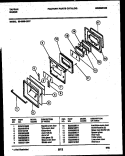 DOOR PARTS Diagram and Parts List for 30-3989-23-07  Tappan Range