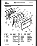 DOOR PARTS Diagram and Parts List for 32-2757-00-06  Tappan Range
