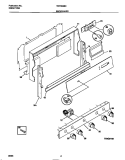 BACKGUARD Diagram and Parts List for TGF334BCDA  Tappan Range