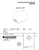COVER Diagram and Parts List for CF131  Frigidaire Freezer