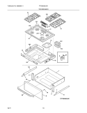 TOP/DRAWER Diagram and Parts List for FFGS3025LSD  Frigidaire Range