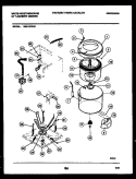 TUBS, WATER VALVE AND LID SWITCH Diagram and Parts List for SM115PXD1  Frigidaire Washer