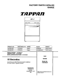 COVER Diagram and Parts List for TGF365CHSF  Tappan Range
