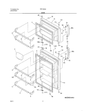 DOOR Diagram and Parts List for FRT18B4AW0  Frigidaire Refrigerator