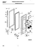 REFRIGERATOR DOOR Diagram and Parts List for FRS22ZGGD1  Frigidaire Refrigerator