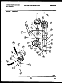 WASHER DRIVE SYSTEM AND PUMP Diagram and Parts List for LC400RXD1  Frigidaire Washer