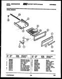 BROILER DRAWER PARTS Diagram and Parts List for GF300ND1  Frigidaire Range