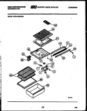 SHELVES AND SUPPORTS Diagram and Parts List for RTG143GCH2A  Frigidaire Refrigerator