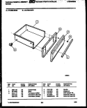 DRAWER PARTS Diagram and Parts List for 72-3989-00-03  Tappan Range