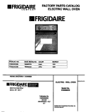 COVER Diagram and Parts List for FEB500CESB  Frigidaire Wall Oven