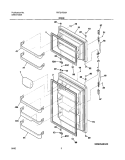 DOORS Diagram and Parts List for FRT21FS5AW5  Frigidaire Refrigerator