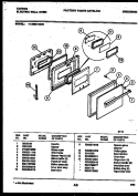 DOOR PARTS Diagram and Parts List for 11-5969-00-05  Tappan Wall Oven