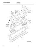 BACKGUARD Diagram and Parts List for FFES3025LWC  Frigidaire Wall Oven