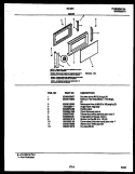 DOOR PARTS Diagram and Parts List for 56-4861-10-05  Tappan Microwave