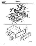 TOP / DRAWER Diagram and Parts List for TGF357CCSG  Tappan Range
