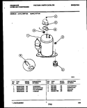 COMPRESSOR PARTS Diagram and Parts List for FAL117T1A1  Frigidaire Air Conditioner