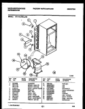 SYSTEM AND AUTOMATIC DEFROST PARTS Diagram and Parts List for RT114LLW6  Frigidaire Refrigerator