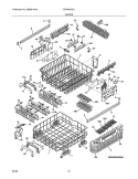 RACKS Diagram and Parts List for EIDW6305GB1  Electrolux Dishwasher