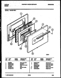 DOOR PARTS Diagram and Parts List for 36-3061-00-01  Tappan Range