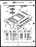 COOKTOP PARTS Diagram and Parts List for GPM638BDL3  Frigidaire Range