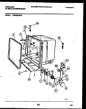 TUB AND FRAME PARTS Diagram and Parts List for DW6300AWW1  Frigidaire Dishwasher