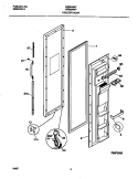 FREEZER DOOR Diagram and Parts List for MRS24WIFW0  Frigidaire Refrigerator
