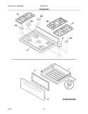 TOP/DRAWER Diagram and Parts List for BGGF3031KWH  Frigidaire Range