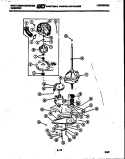 MOTOR, TRANSMISSION AND DRIVE PARTS Diagram and Parts List for LA400JXF4  Frigidaire Washer