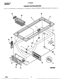 CABINET / CONTROL / SHELVES Diagram and Parts List for FFC13D9EW0  Frigidaire Freezer