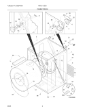 CABINET / DRUM Diagram and Parts List for WER211CES0  Westinghouse Dryer