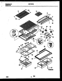 SHELVES AND SUPPORTS Diagram and Parts List for MRT19PNBD1  Frigidaire Refrigerator