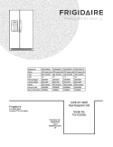 COVER Diagram and Parts List for FGHC2335LP1  Frigidaire Refrigerator