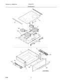 TOP/DRAWER Diagram and Parts List for FES367FCD  Frigidaire Range