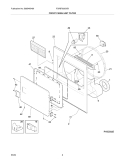 FRONT PANEL / LINT FILTER Diagram and Parts List for FGRB7800DS0  Frigidaire Dryer