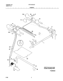 BURNER Diagram and Parts List for FPF311PHWC  Frigidaire Range