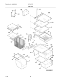 SHELVES Diagram and Parts List for GLRS237ZCB7  Frigidaire Refrigerator