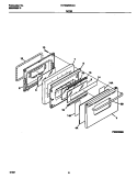 DOOR Diagram and Parts List for FEF388WCCH  Frigidaire Range