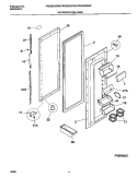 REFRIGERATOR DOOR Diagram and Parts List for FRS26ZGGB0  Frigidaire Refrigerator