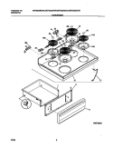 TOP / DRAWER Diagram and Parts List for MEF322BGWB  Uni Range