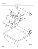 CONTROLS / TOP PANEL Diagram and Parts List for FGR331KAS1  Frigidaire Dryer