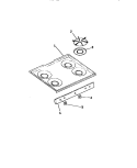 COOK TOP, KNOBS Diagram and Parts List for G24PCL0  Frigidaire Wall Oven