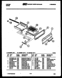 BROILER DRAWER PARTS Diagram and Parts List for 30-3657-00-03  Tappan Range