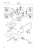 BURNER Diagram and Parts List for EI30GS55JSA  Electrolux Range