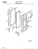 REFRIGERATOR DOOR Diagram and Parts List for F45WR24CD0  Frigidaire Refrigerator